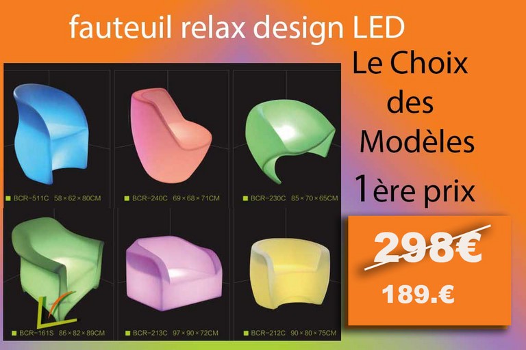 fauteuil led, fauteuil design, Fauteuil Bar Hotel Reception LED, Fauteuil Bar Hotel Reception LED