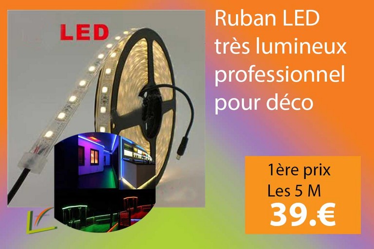 Ruban-LED-tres-lumineux-professionnel-pour-deco Pris bas